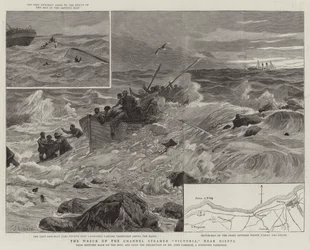 Das Wrack des Kanal-Dampfers Victoria in der Nähe von Dieppe